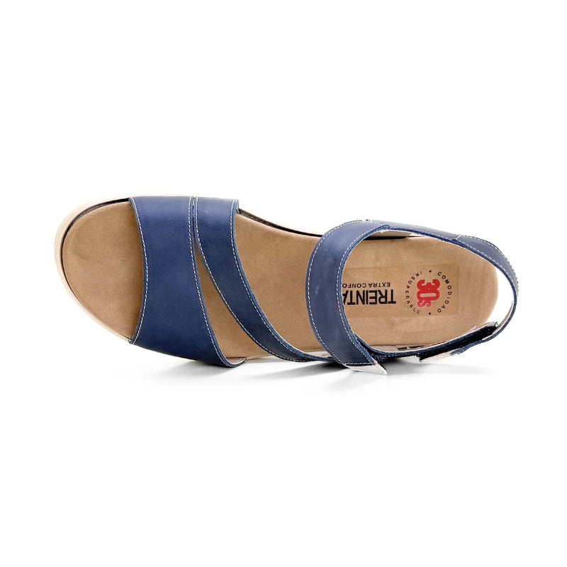 Treintas 4338 Sandalia plana plantilla extraible AZUL