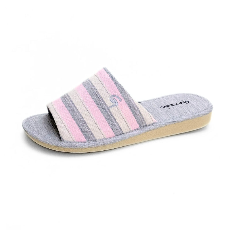 Garzón P410.130 Zapatilla de casa gris y rosa