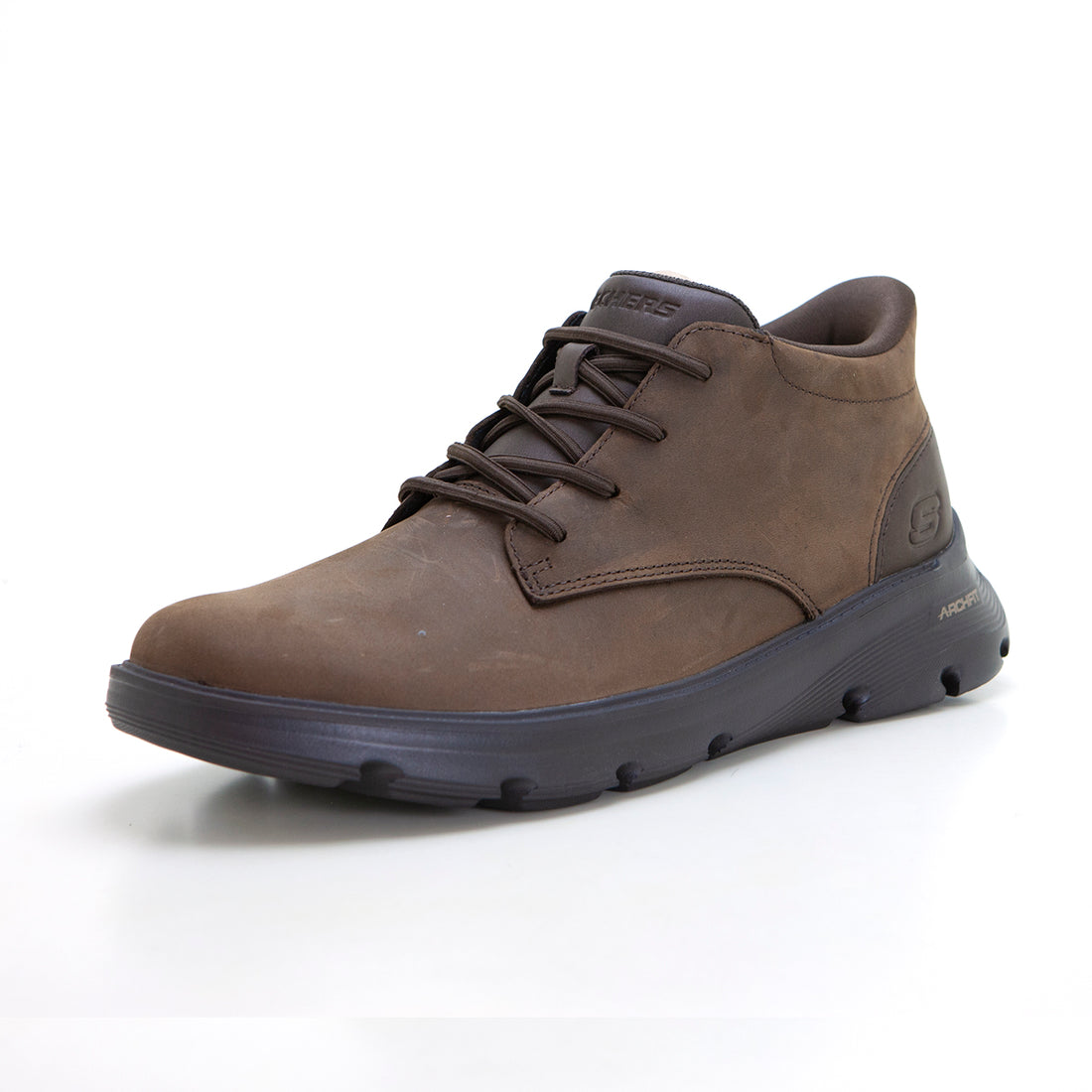 Skechers 205514 Botín hombre Slip-Ins cordones elásticos marrón