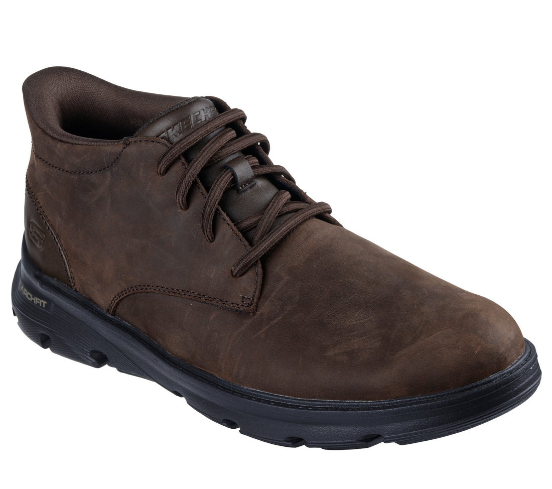 Skechers 205514 Botín hombre Slip-Ins cordones elásticos marrón