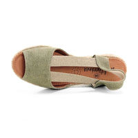 CM Mediterránea 72407000 Sandalia kaki de yute con elásticos