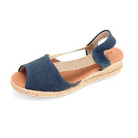 CM Mediterránea 72407000 Sandalia azul marino de yute con elásticos