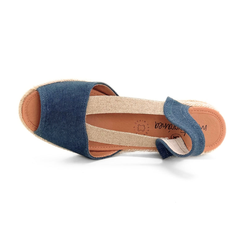 CM Mediterránea 72407000 Sandalia azul marino de yute con elásticos