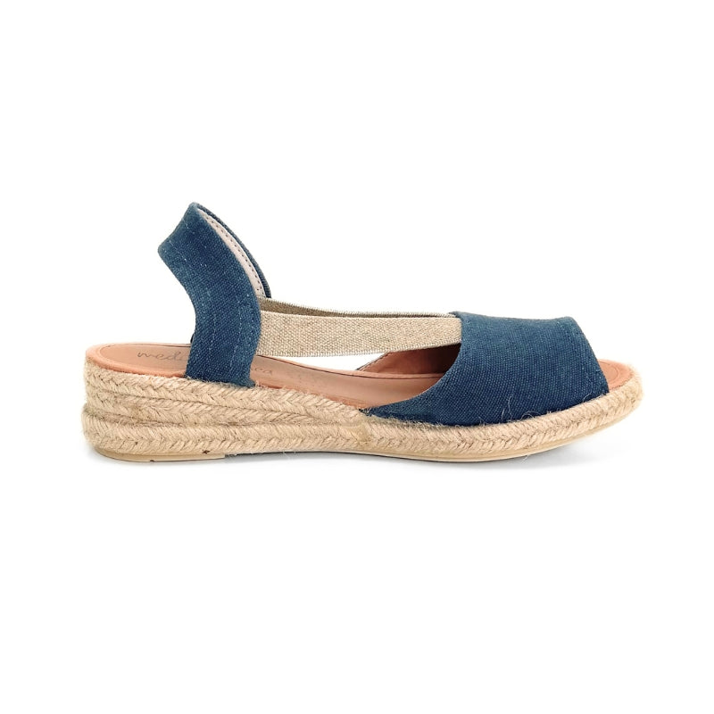 CM Mediterránea 72407000 Sandalia azul marino de yute con elásticos