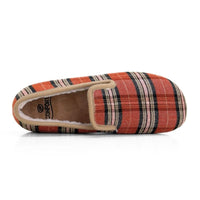 CM Confort 30650 Zapatilla de casa cuadros naranja hombre