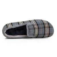CM Confort 30650 Zapatilla de casa cuadros gris hombre