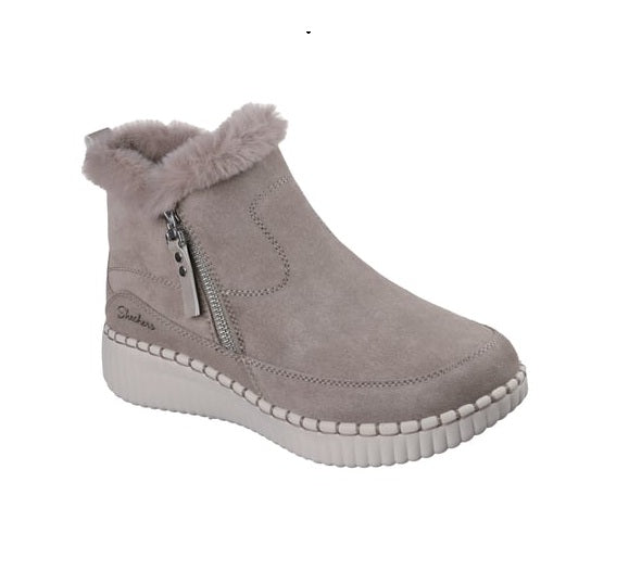 Skechers 168108 Botín mujer con cremallera taupe