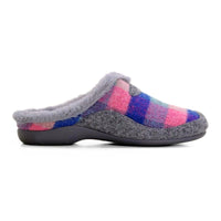 Zapatilla de casa Garzón 7450.300 de cuadros con pelo