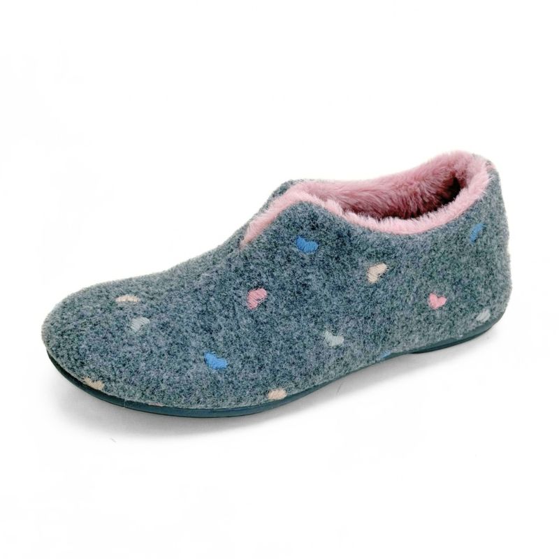 Zapatilla de casa Garzón 5820.522 corazones gris