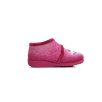 Zapatilla de casa infantil Garzón con velcro luna y estrella rosa
