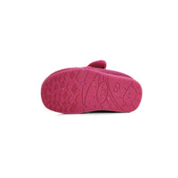 Zapatilla de casa infantil Garzón con velcro luna y estrella rosa