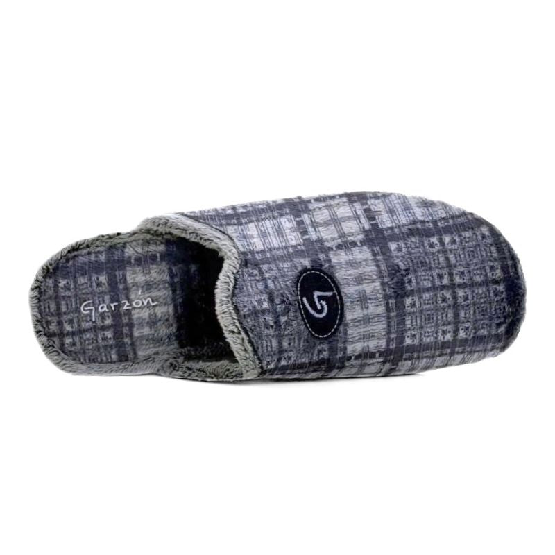 Zapatilla de casa Garzón 6001.292 cuadros marino