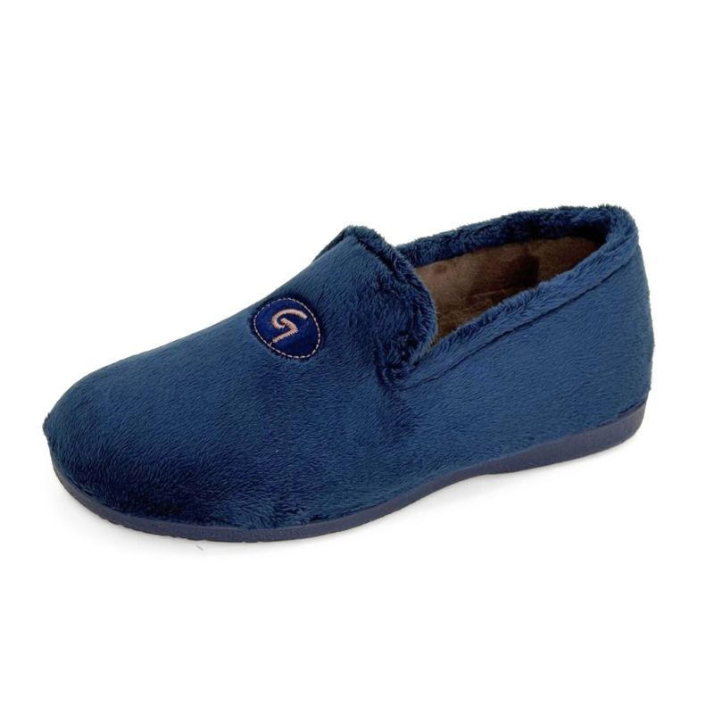 Zapatilla de casa cerrada Garzón 6501.275 azul marino