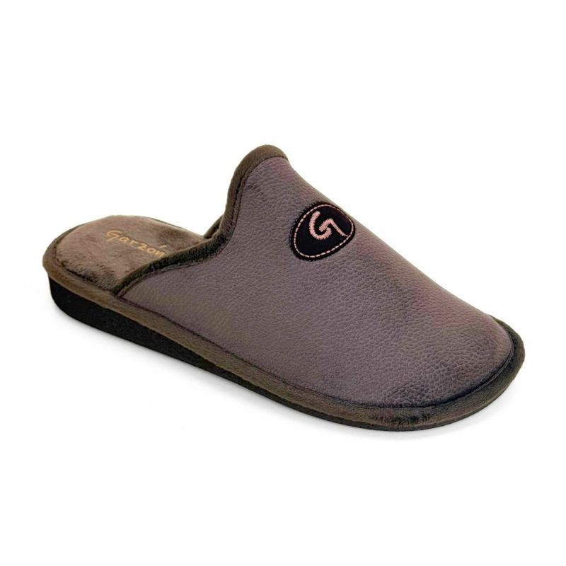Zapatilla de casa Garzón P351.244 marrón lisa