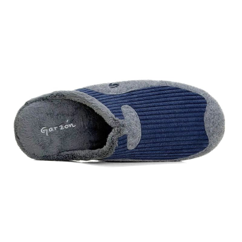 Zapatilla de casa Garzón 11460.572 de pana azul marino