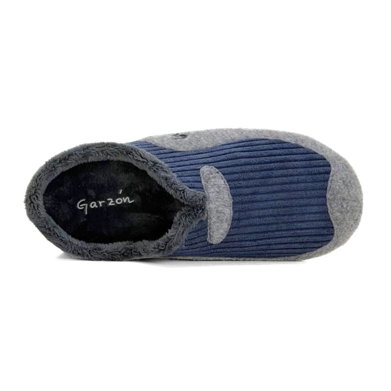 Zapatilla de casa cerrada Garzón 11960.572 de pana azul marino