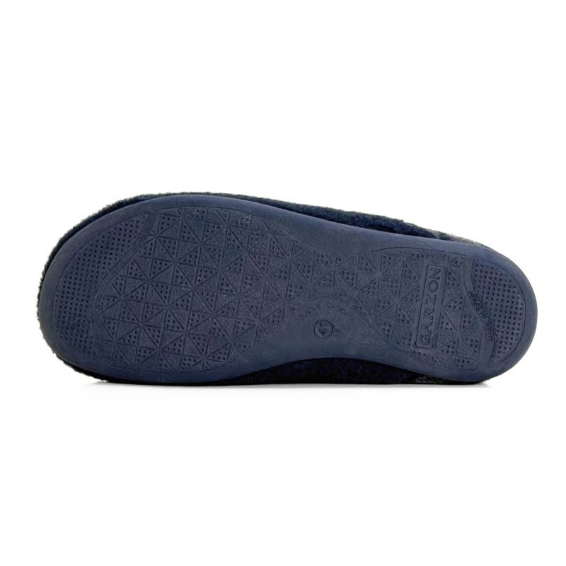 Zapatilla de casa cerrada Garzón 8950.296 de cuadros azul marino