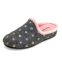 Zapatilla de casa Garzón 12000.580 gris con flores