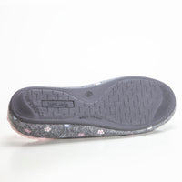 Garzón 12000.580 Zapatilla de ir por casa mujer destalonada flores gris malva
