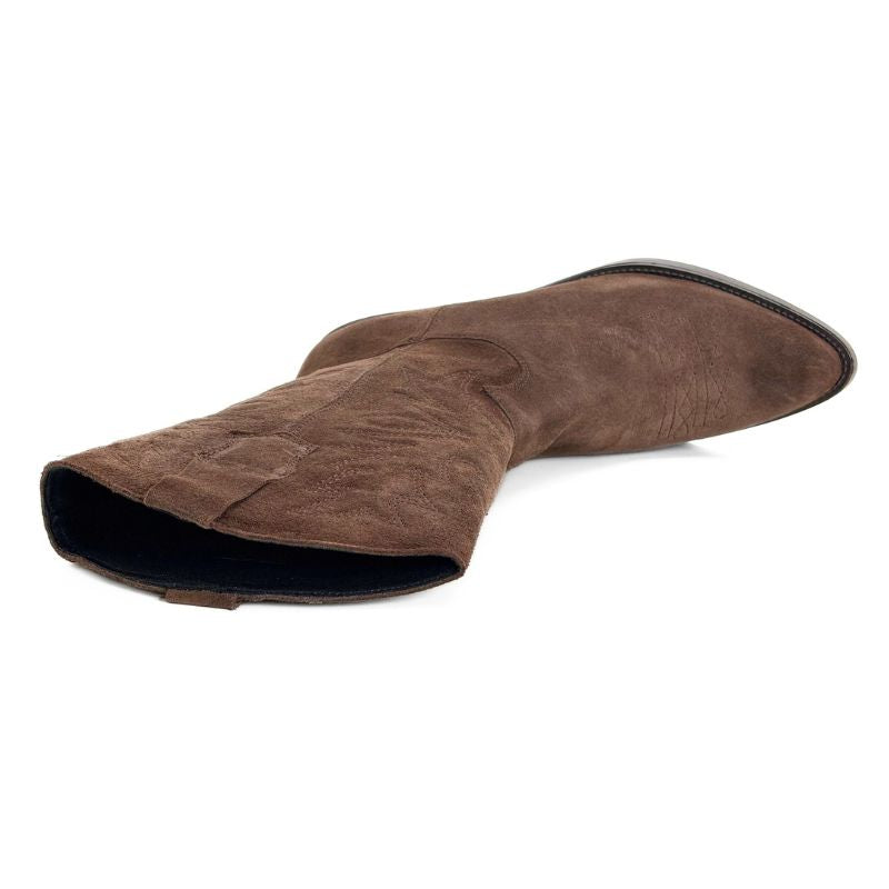 Bota campera Viguera 8024 de piel marrón oscuro mujer