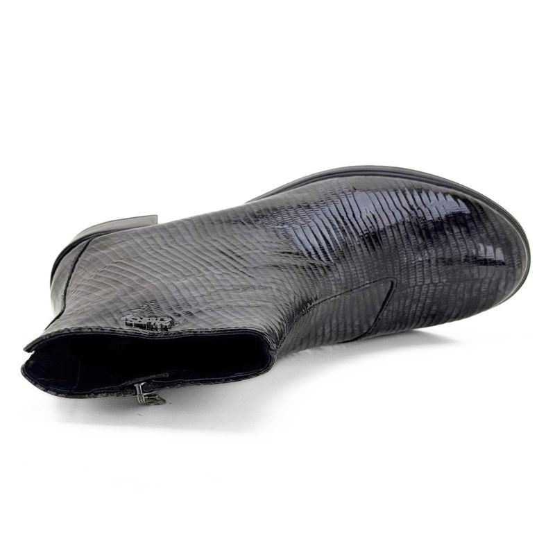 Botín 24HRS 26940 negro de piel efecto reptil