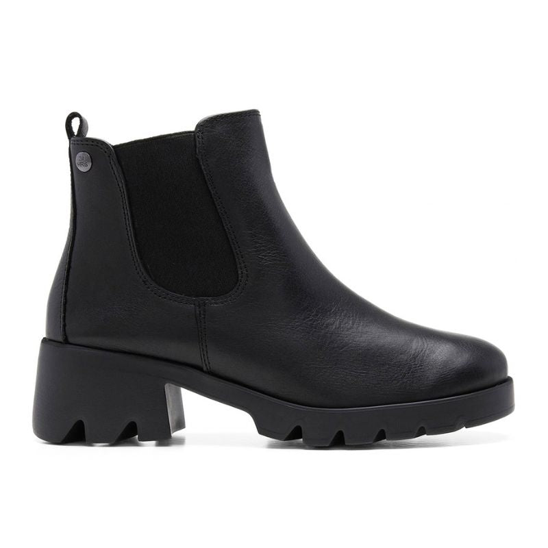 Botín Chelsea 24HRS 26984 de piel color negro