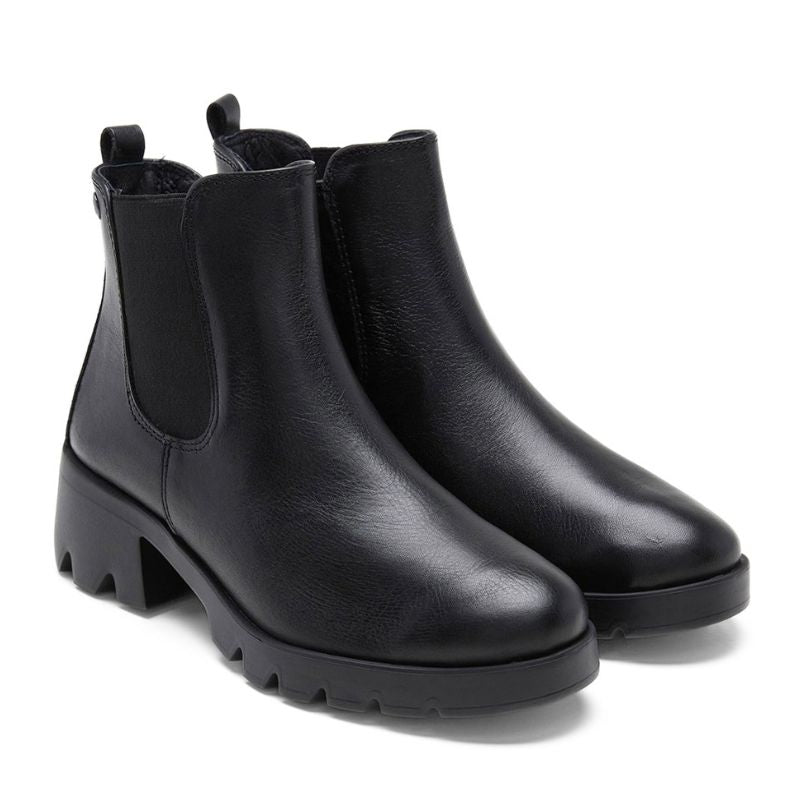 Botín Chelsea 24HRS 26984 de piel color negro