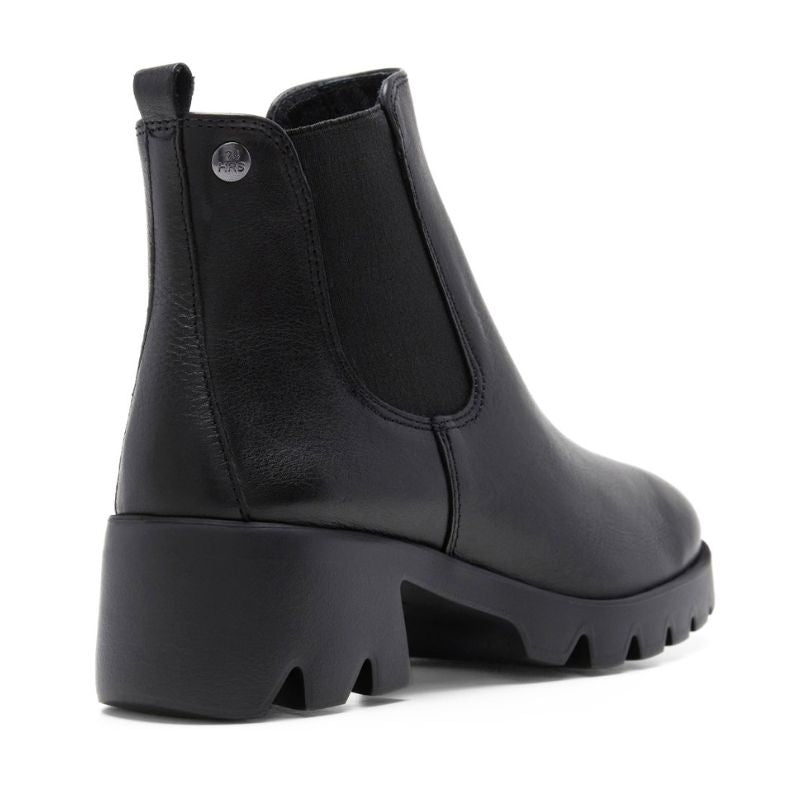 Botín Chelsea 24HRS 26984 de piel color negro