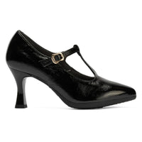 Zapato de salón Pitillos Gilda de charol negro con tacón