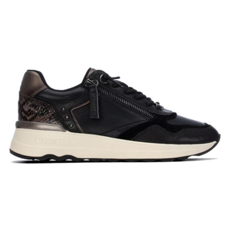 Carmela 164221 Deportiva casual con cremallera negro