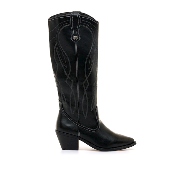 Mustang 55349 Bota cowboy alta negra mujer
