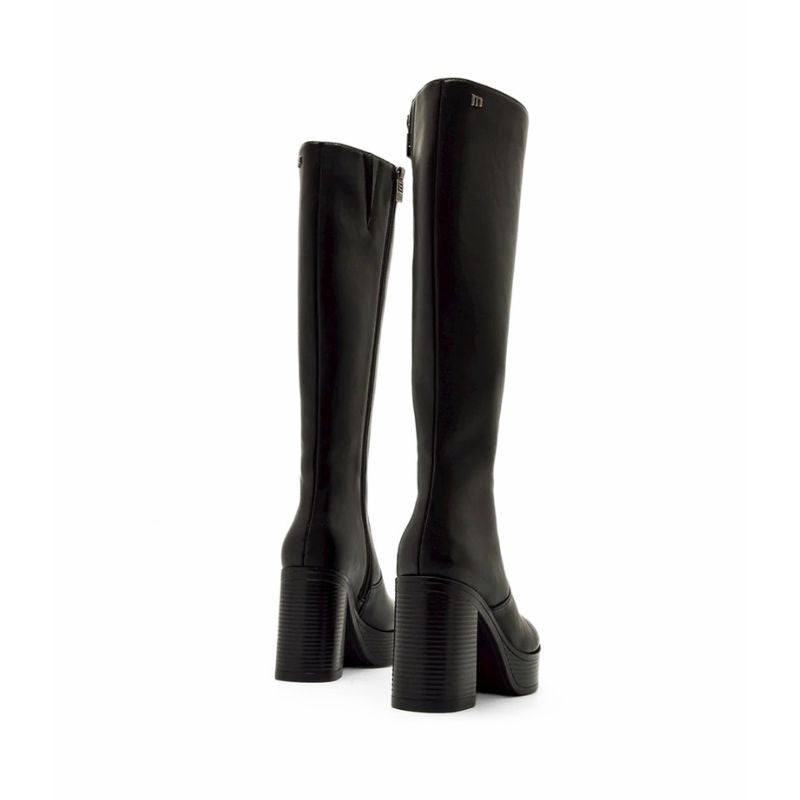 Mustang New 67 50522 Bota alta tacón negra mujer