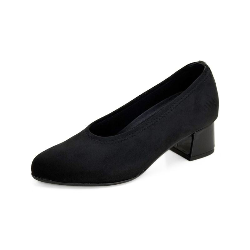 Zapato de salón DChicas mujer negro elástico con tacón bajo