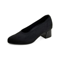 Zapato de salón DChicas mujer negro elástico con tacón bajo