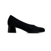 Zapato de salón DChicas mujer negro elástico con tacón bajo