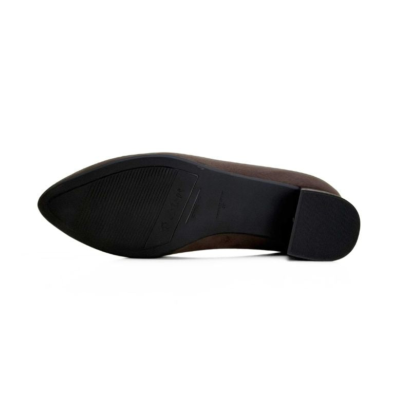 Zapato de salón DChicas mujer moka elástico con tacón bajo