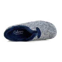 Zapatilla de casa Cabrera 5647 gris y azul tipo tweed