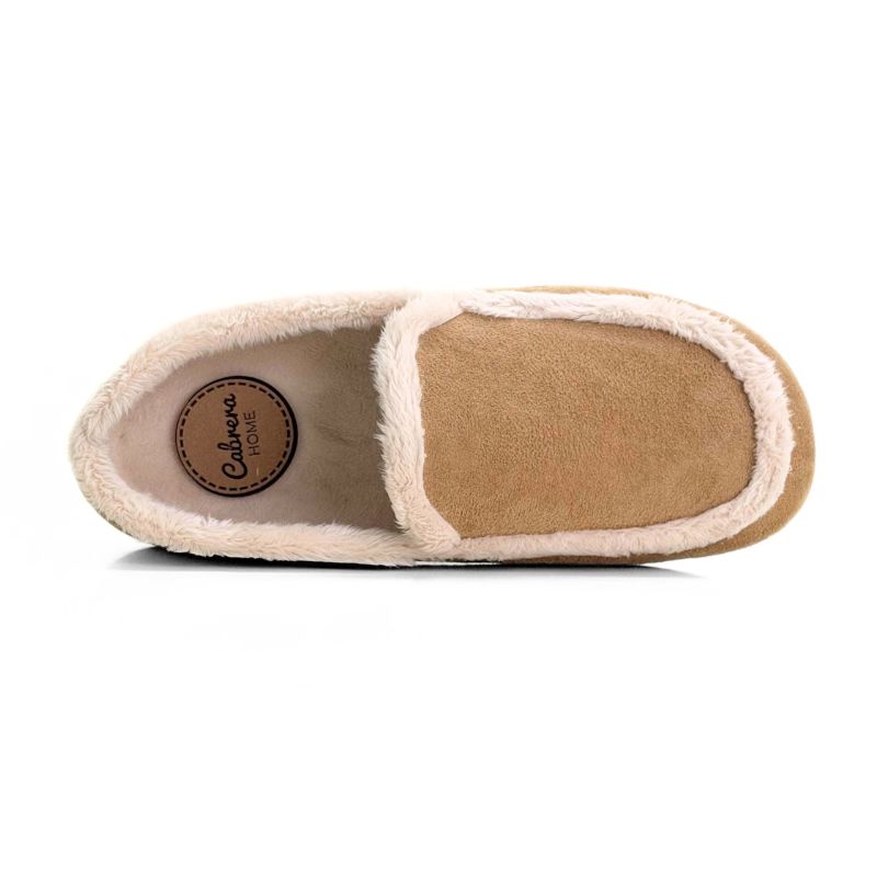 Zapatilla de casa Cabrera mujer tipo mocasín tierra con pelo