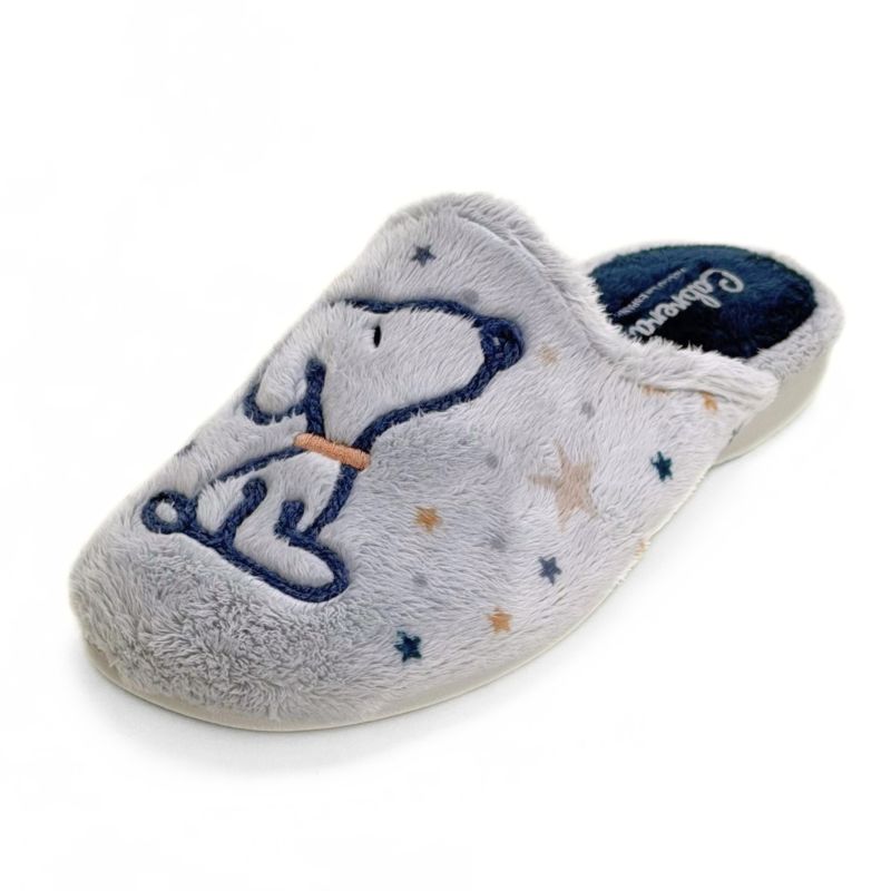 Zapatilla de casa Cabrera 4560 Snoopy gris