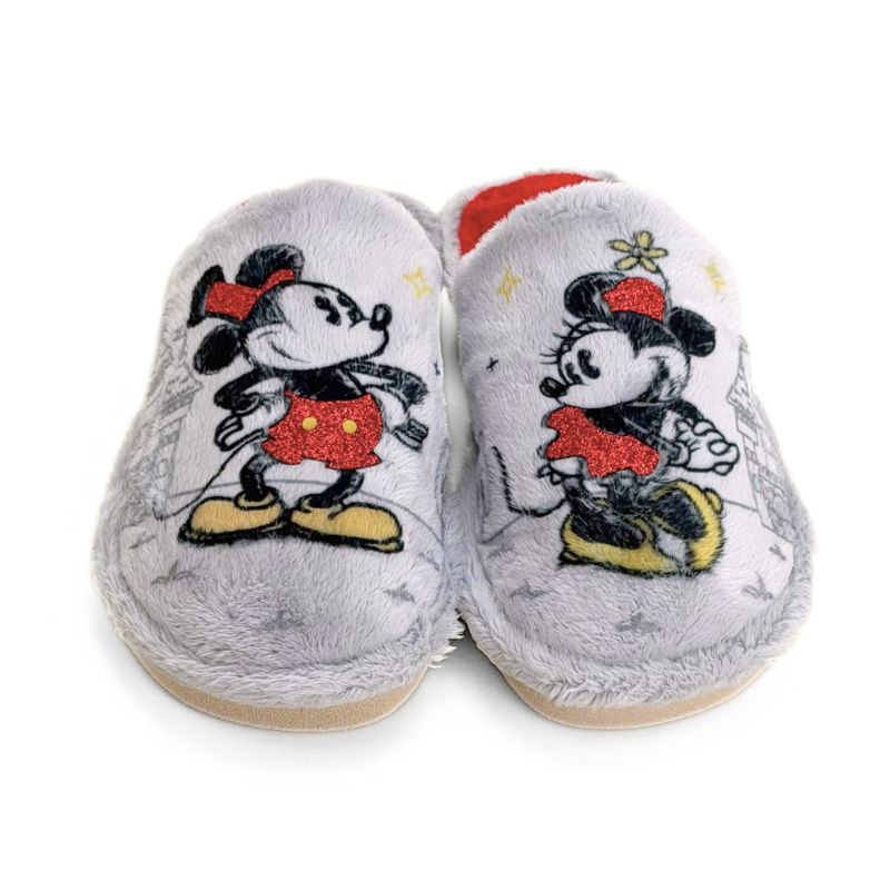 Zapatilla de casa Cabrera 2003 Mickey y Minnie gris