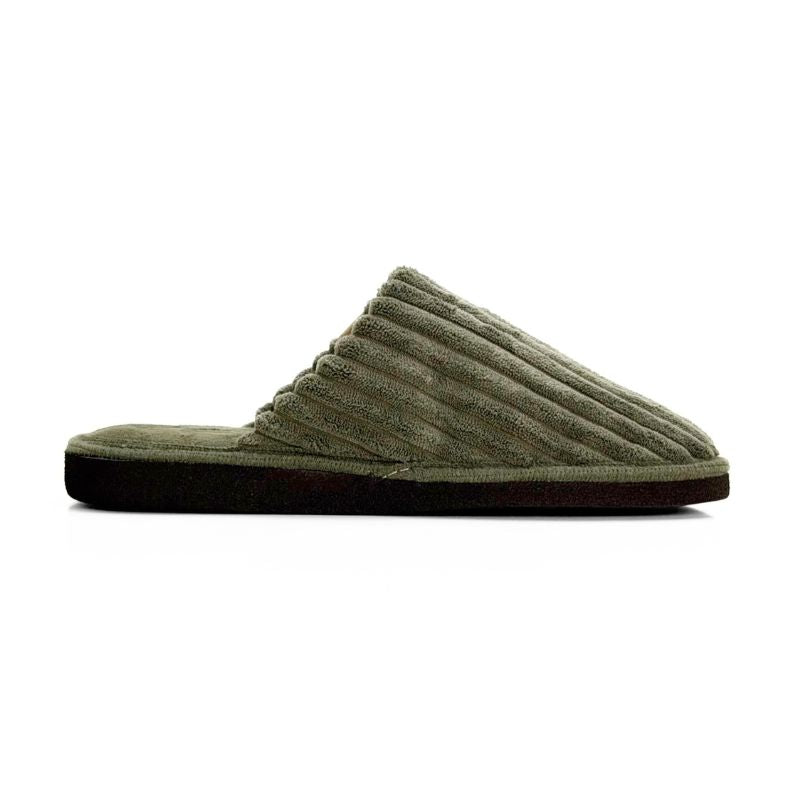 Zapatilla de casa Cabrera hombre destalonada de pana kaki