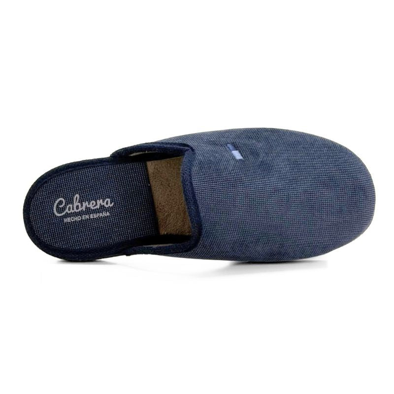 Zapatilla de casa Cabrera 9005 destalonada azul marino