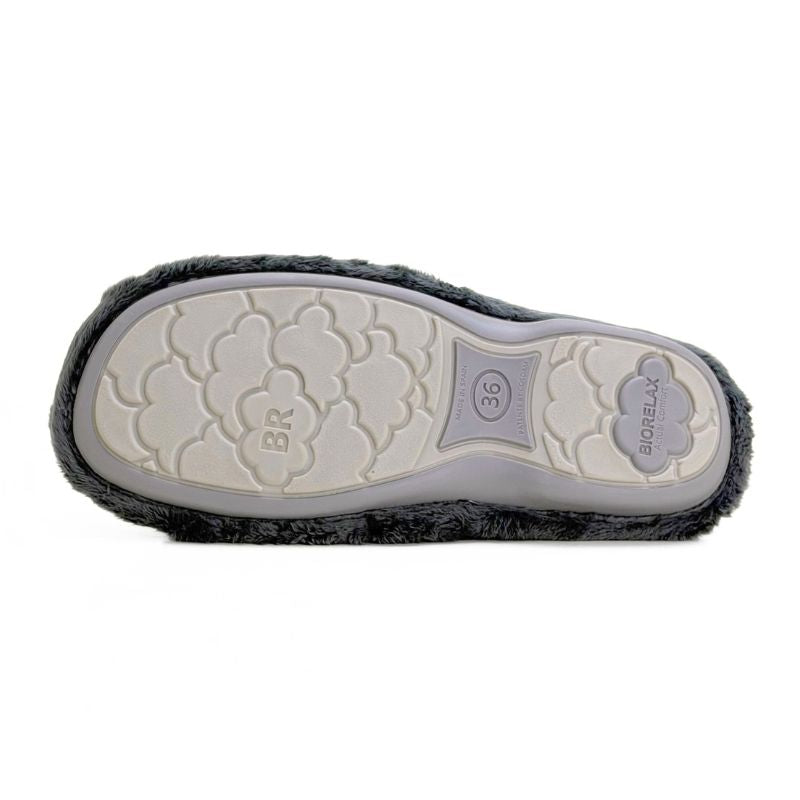Zapatilla de casa Biorelax 4502 gris con mariposas