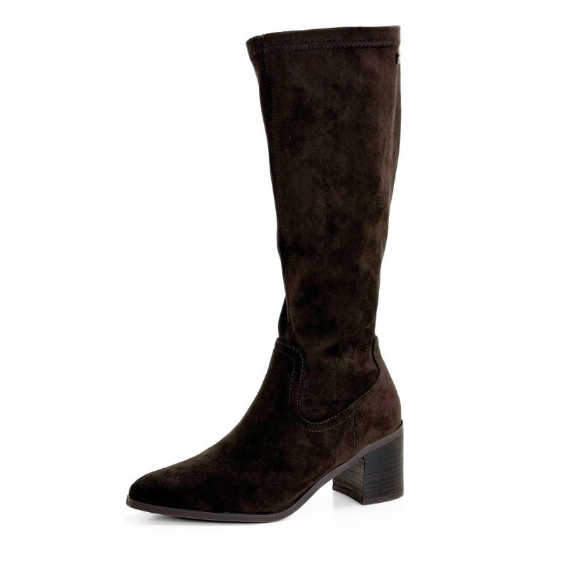 Isteria 1329 Bota alta tacón medio moka mujer