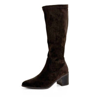 Isteria 1329 Bota alta tacón medio moka mujer