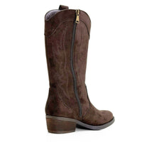 Bota campera Isteria 1348 moka con bordados