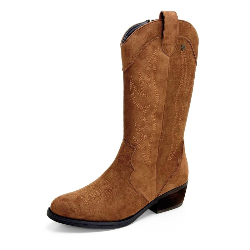 Bota campera Isteria 1348 camel con bordados
