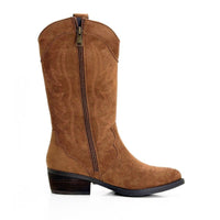 Bota campera Isteria 1348 camel con bordados