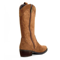 Bota campera Isteria 1348 camel con bordados