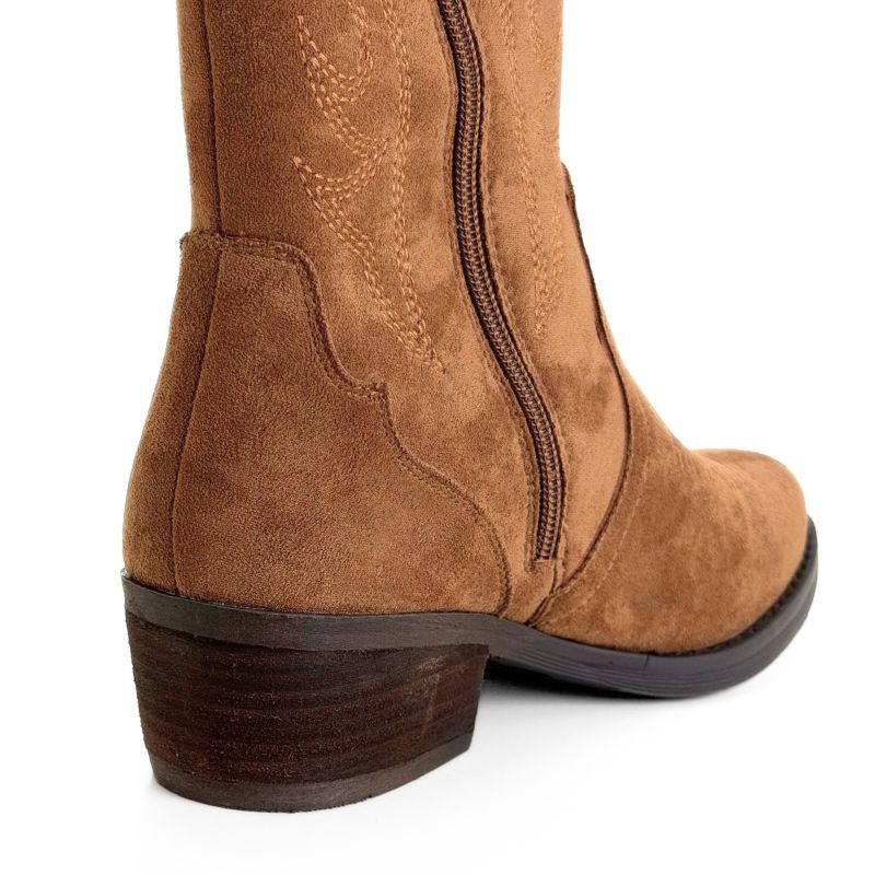 Bota campera Isteria 1348 camel con bordados